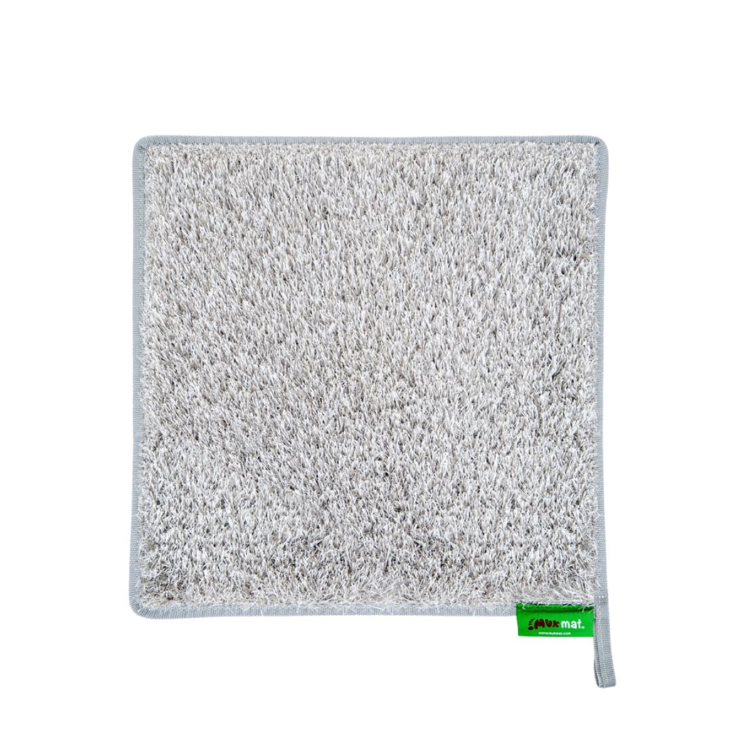 light grey square muk mat